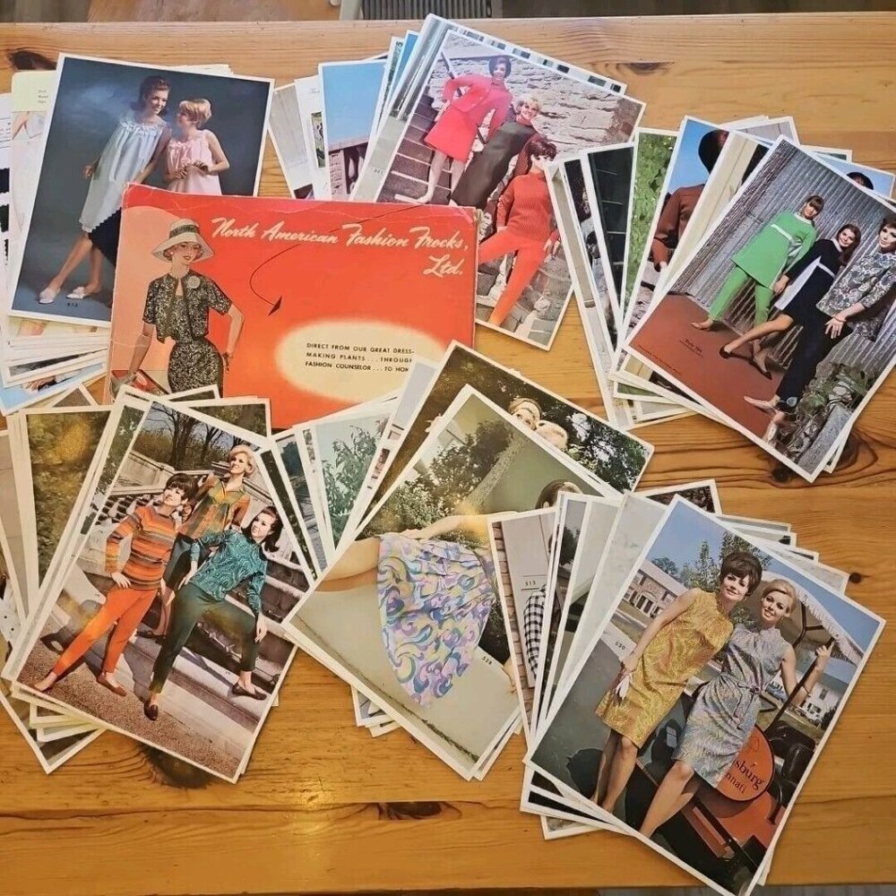 Fashion Frocks 1960s MCM Clothing Fabric Samples Dress Cards Set of 74 Canada